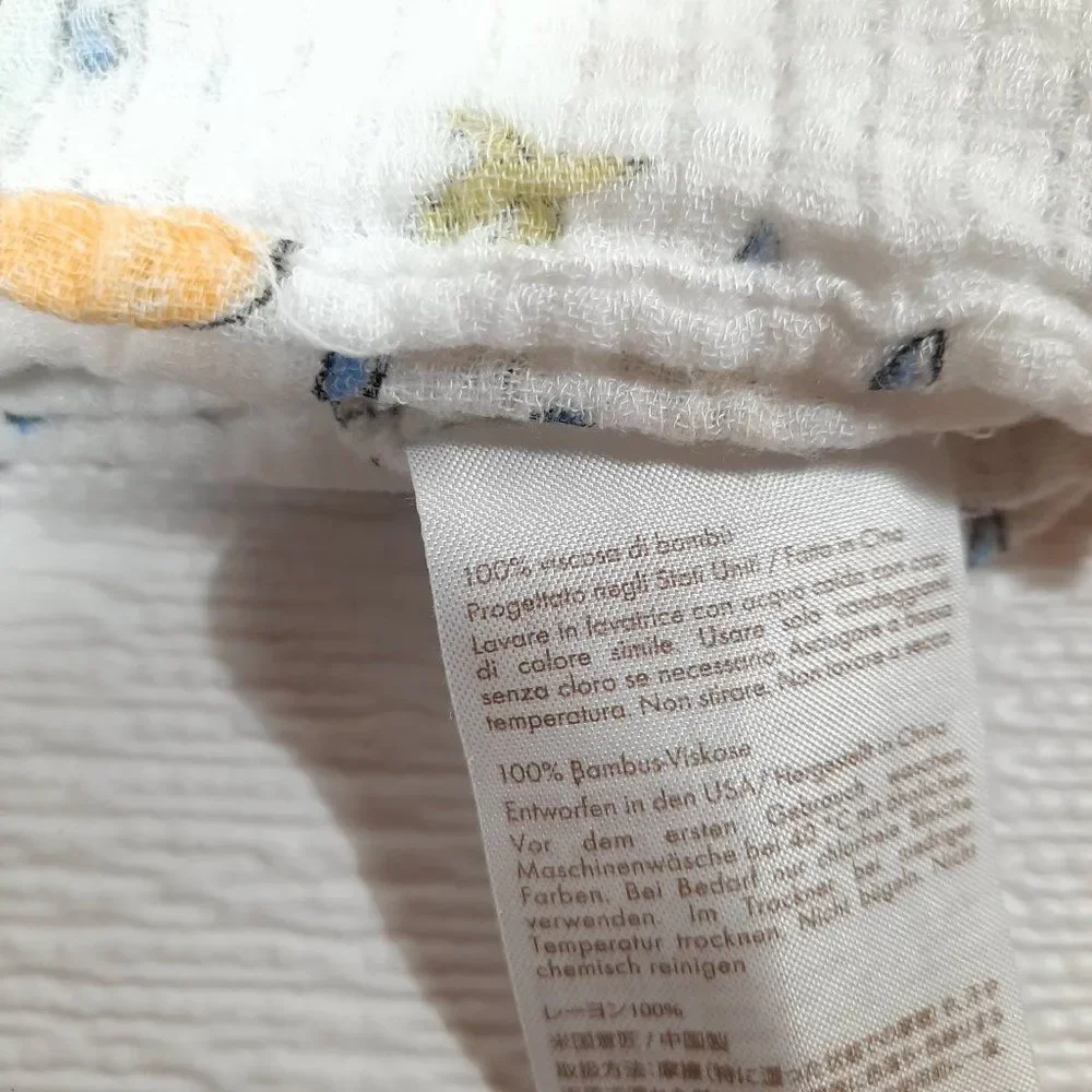 Aden + Anais Ellie Elephant Baby Blanket Bird swaddle Bamboo Blue Gray Yellow‎